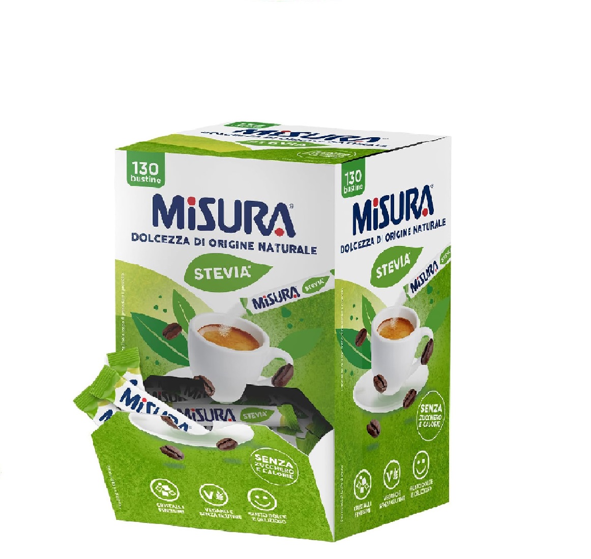 "Miusra Stevia Box (130 Bustine)" - Misura