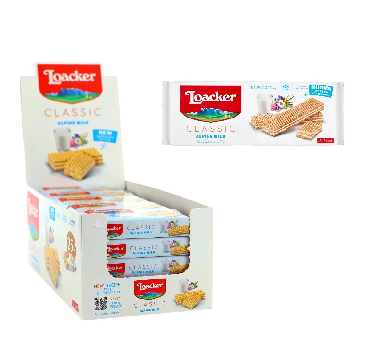 "Loacker Wafer Alpine Milk Box (45gr X 25pz) " - Loacker