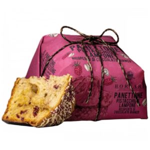 Borsari Panettone Lamponi e Pistacchio ricoperto al Cioccolato Bianco 750 gr