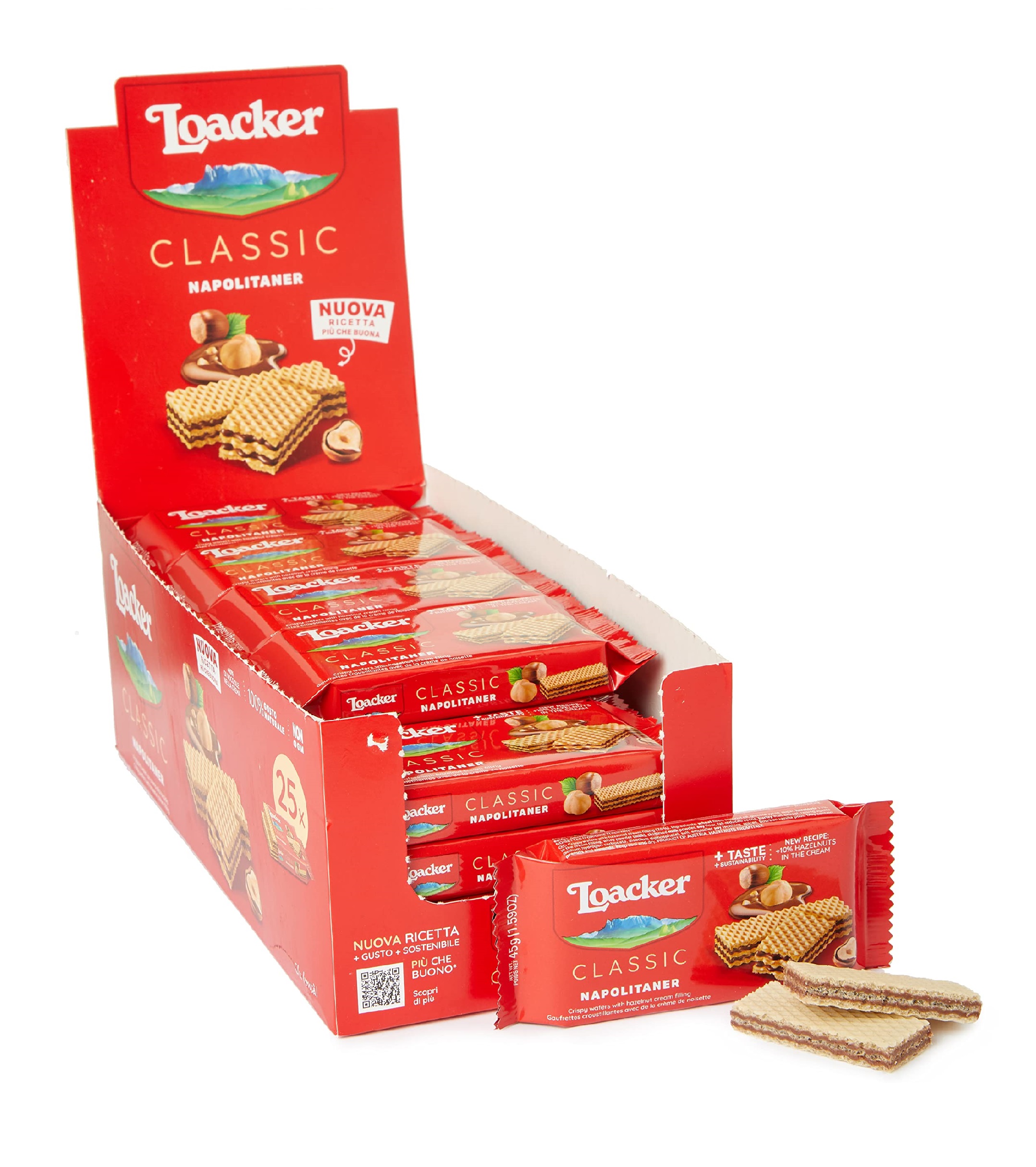 "Loacker Wafer Napolitaner Box (45gr X 25pz) " - Loacker