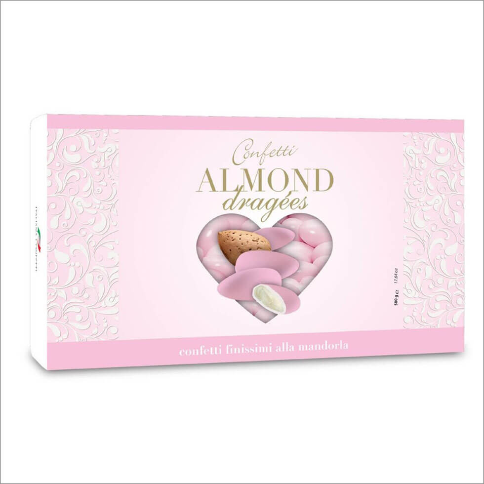 "Confetti Almond Dragees Maxtris Rosa 500 gr"