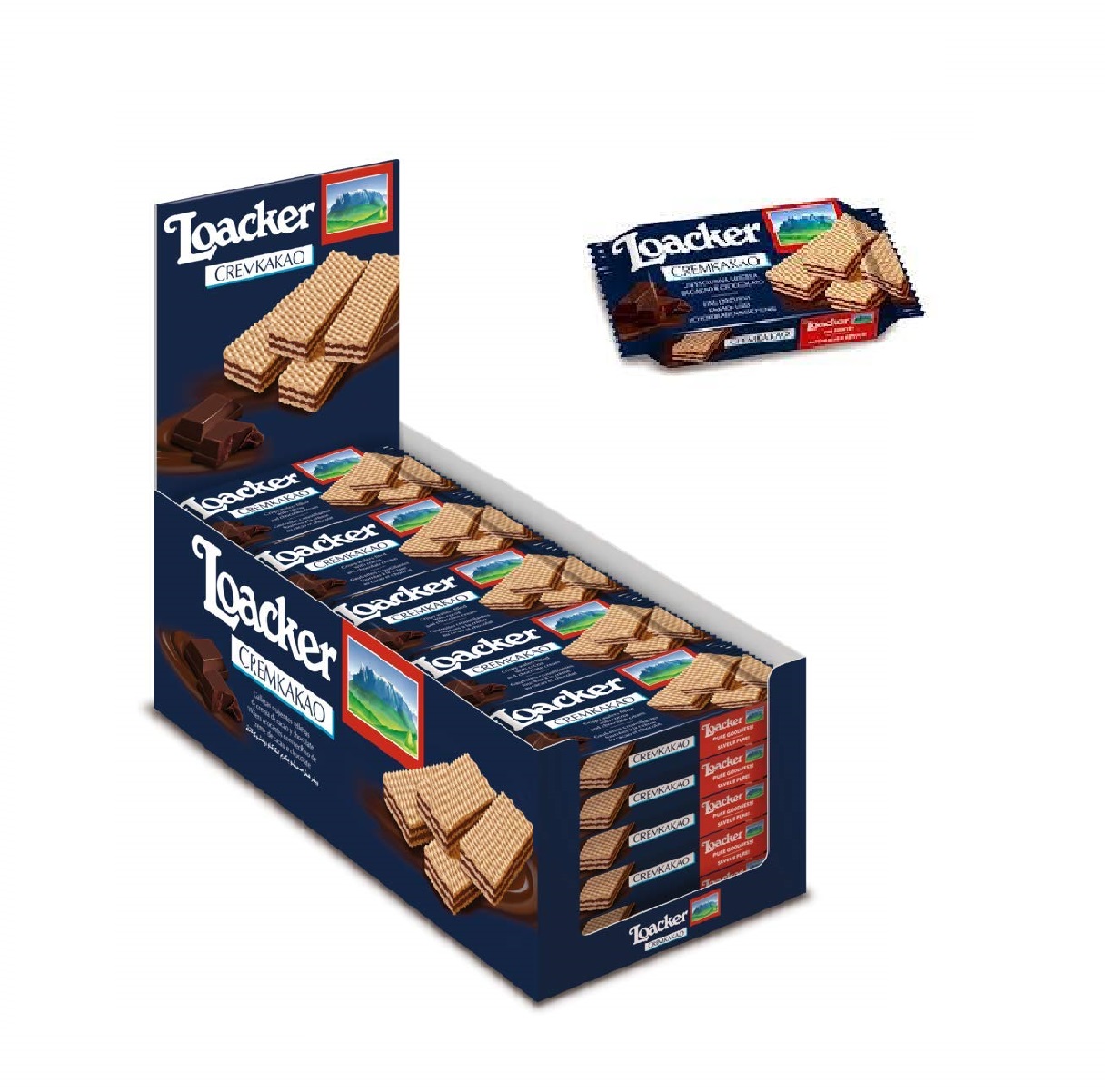 "Loacker Wafer Cremkakao Box (45gr X 25pz) " - Loacker