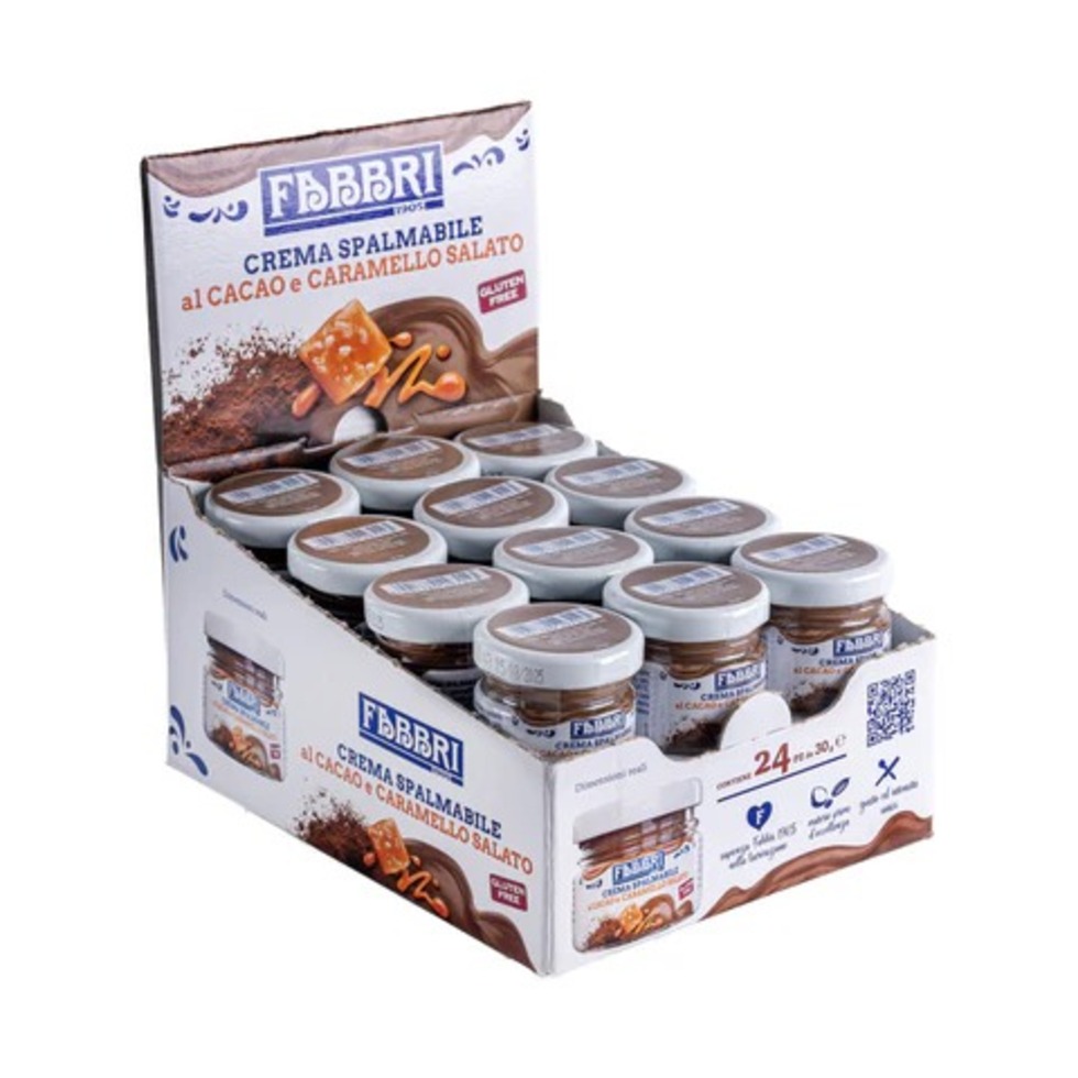 Fabbri Crema Spalmabile Cacao e Caramello Salato 30 gr x 24.