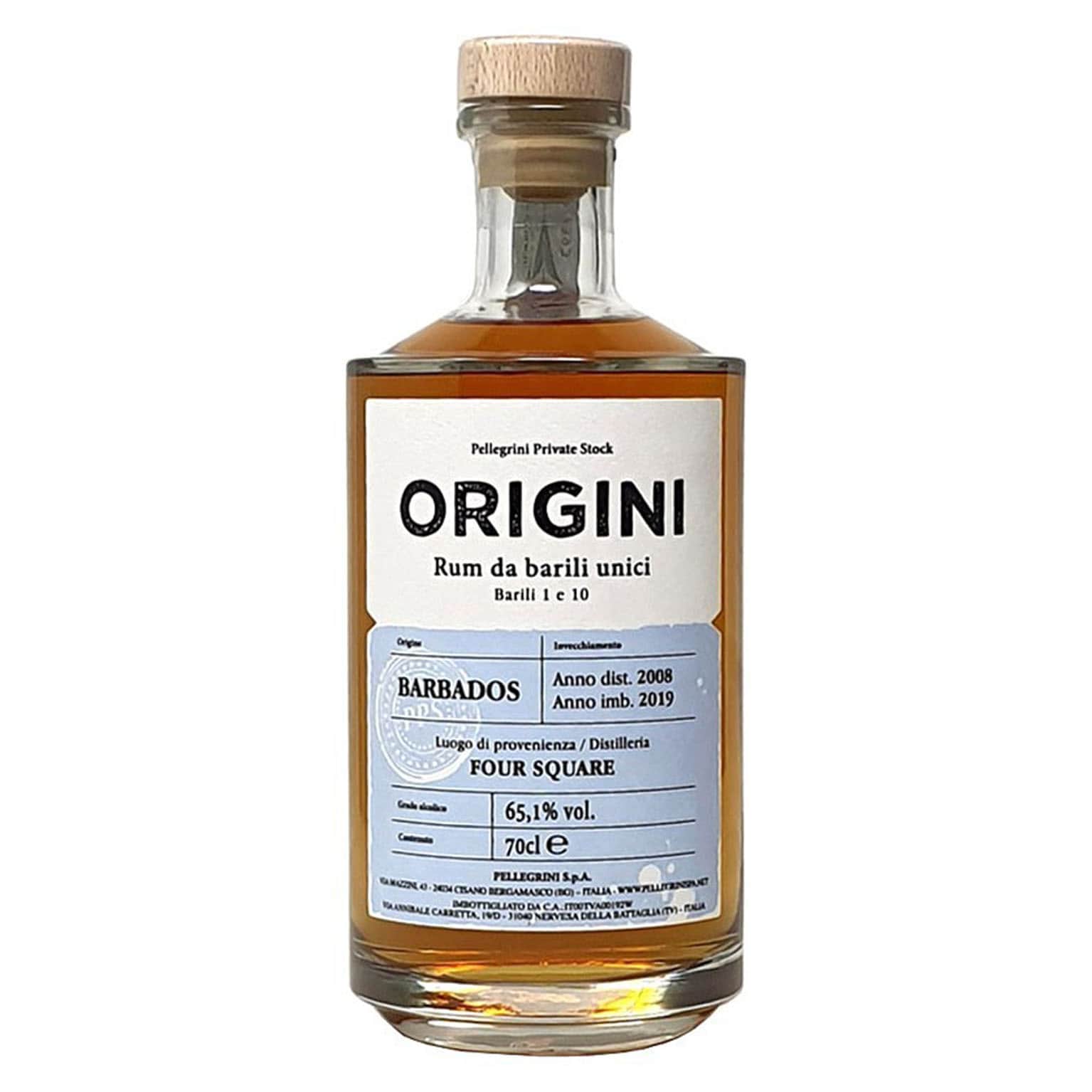 Rum da Barili Unici Originali Barbados (70 cl) - Pellegrini