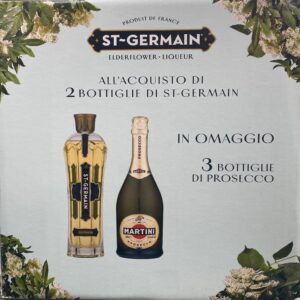 St Germain confezione 2Bt + 3Bt di Prosecco Martini