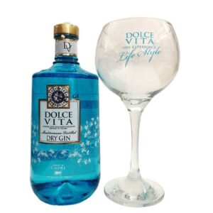 Dolce Vita Dry Gin cl 70 Confezione con Bicchiere