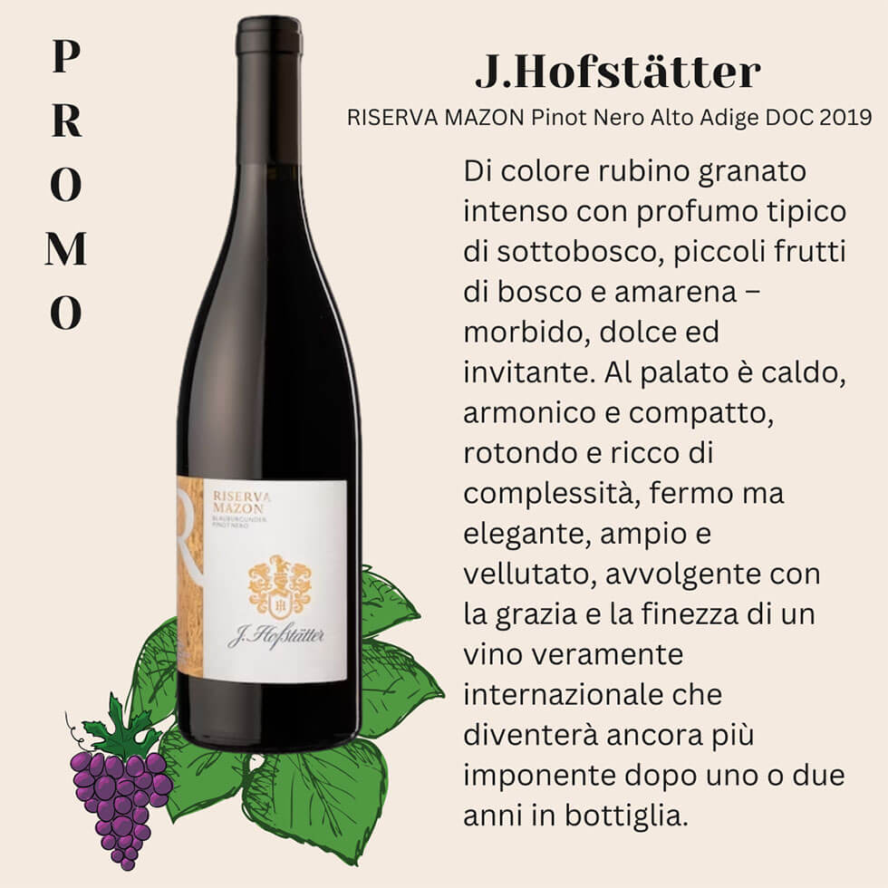 "RISERVA MAZON Pinot Nero Alto Adige DOC 2019 (75 cl)" - J. Hofstatter