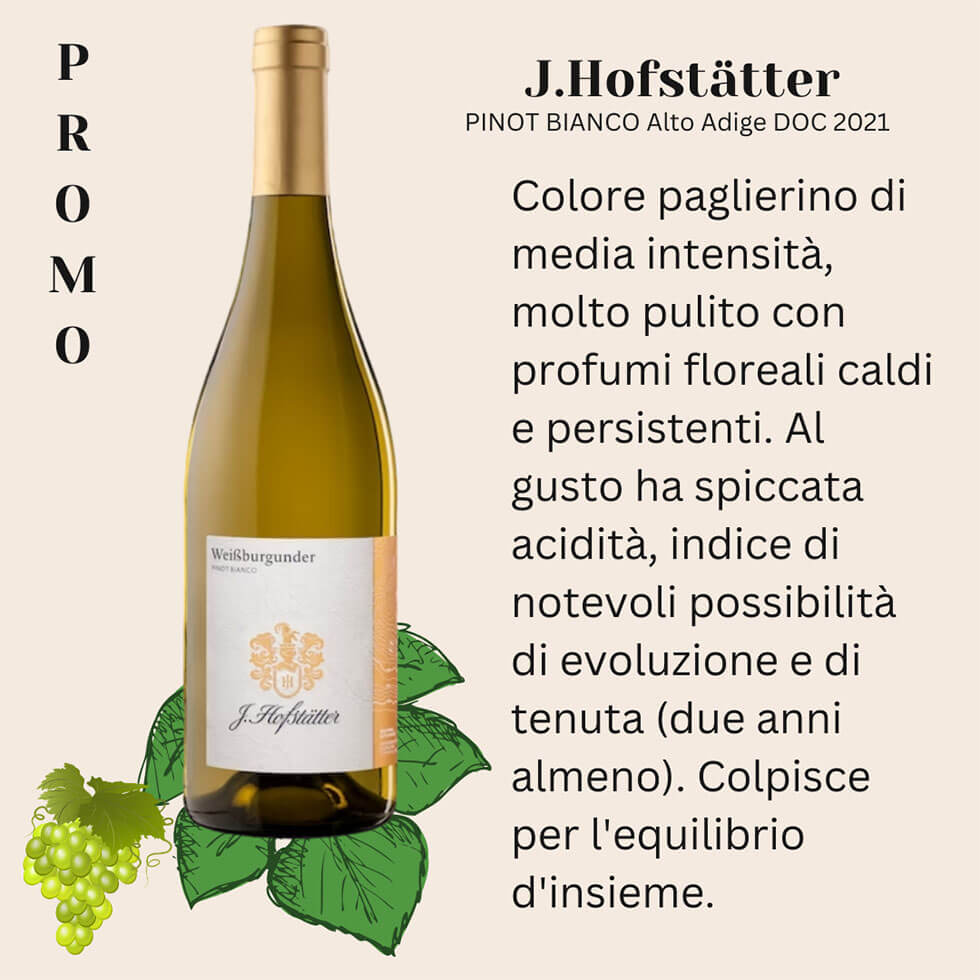 "PINOT BIANCO Alto Adige DOC 2021 (75 cl)" - J. Hofstatter