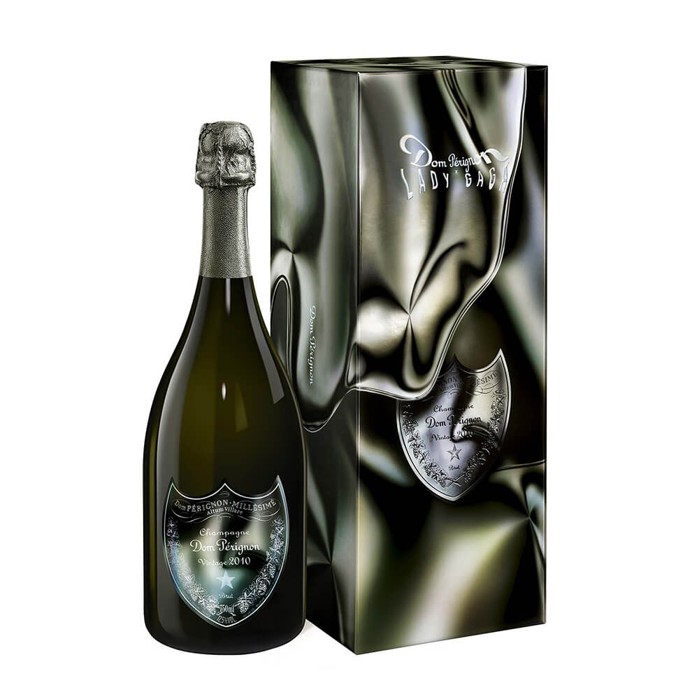 "Champagne Limited Edition Lady Gaga Brut 2010 in Coffret Originale (75 cl)" - Dom Perignon (Astucciato)